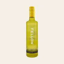 Yellow bottle of Fellow Australian Craft Vodka Lemongrass & Citrus Flavour on a white background